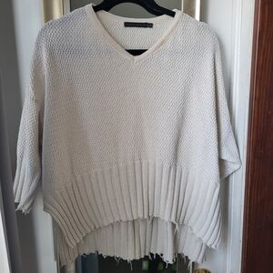 Elegant Beige V-Neck Sweater